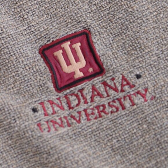 VTG USA Player Sportswear Indiana University Heavyweight Taupe Crew Neck Sweater - Picture 9 of 9